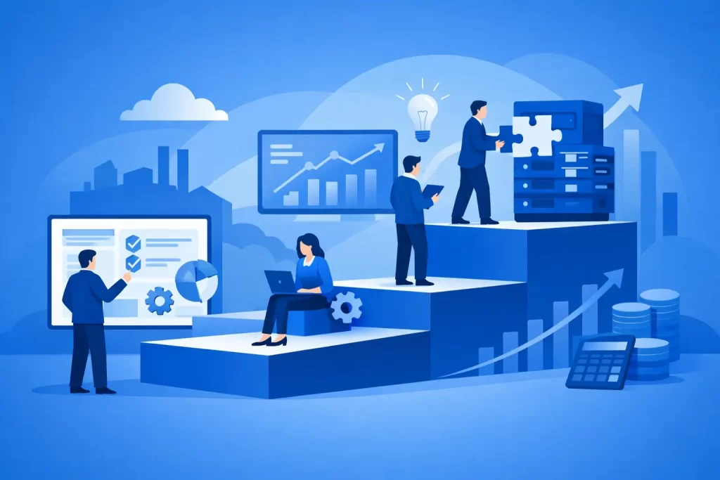 Implementação ERP por fases com menos risco