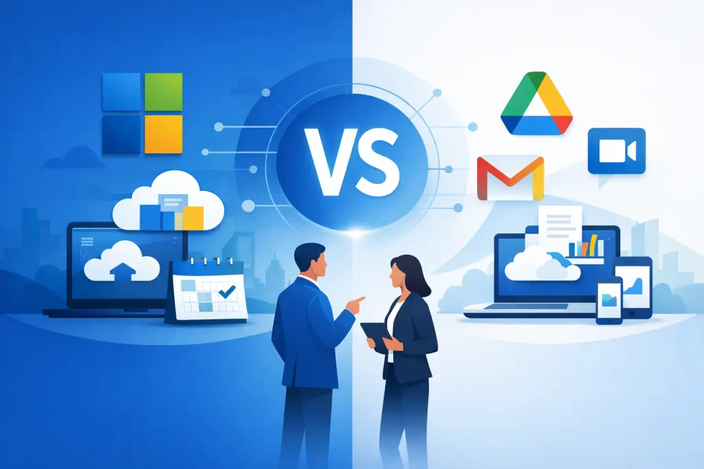 Microsoft 365 vs Google Workspace para PME