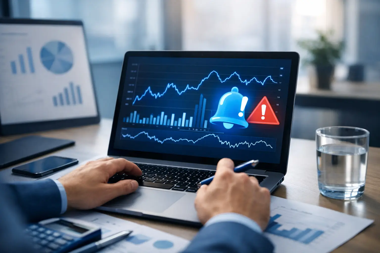 Como configurar alertas de tesouraria na PME